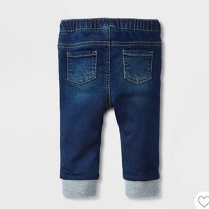 Baby Boys' Denim Pants - Cat & Jack™ Dark 3-6 months.